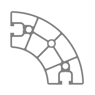 10-9090RC-0 90MM X 90MM ROUND CORNER